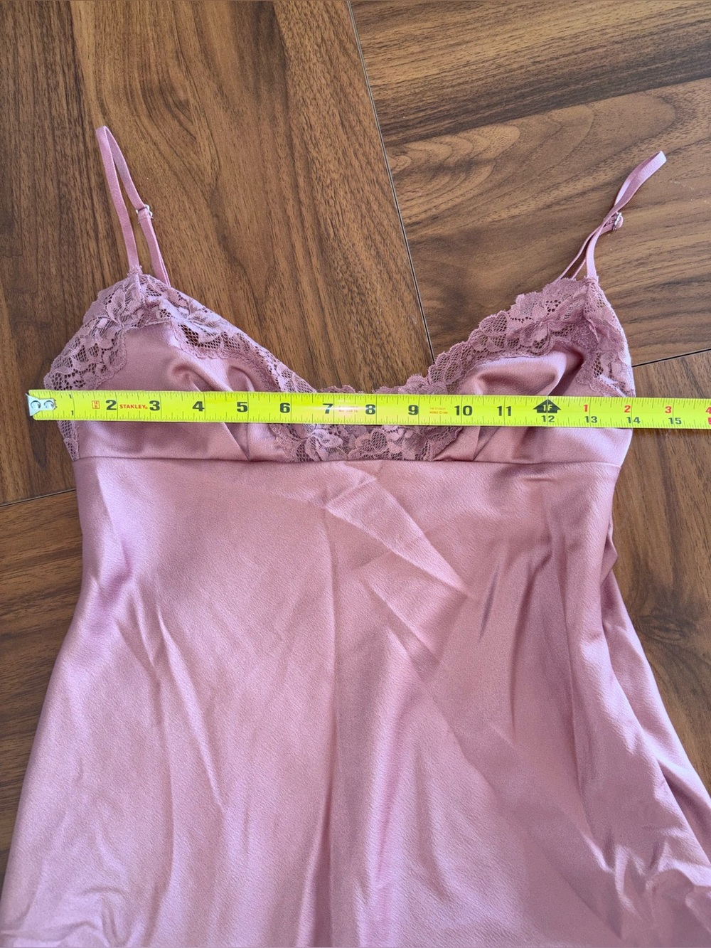 House of CB 'Nia' Rose Pink Satin + Lace Slip Dress NWOT - Picture 13 of 16